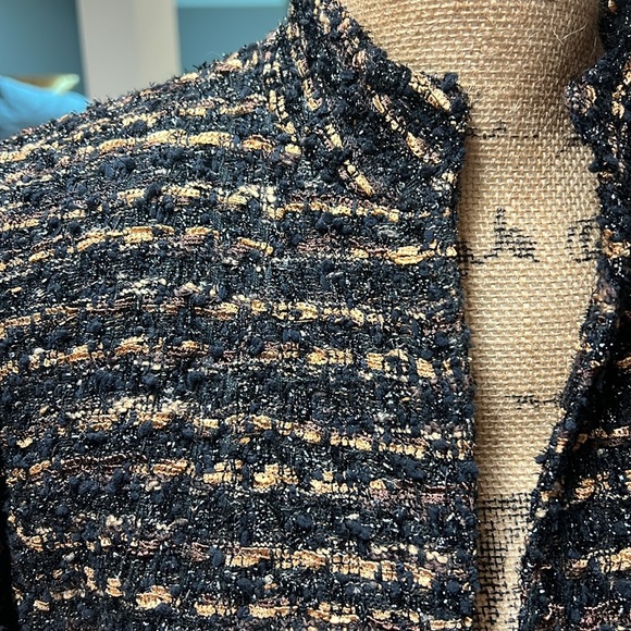 Pre Loved Blazer Multi Tweed Like Material Jones New York Sz 8 RUNS VERY SMALL! - Picture 2 of 13